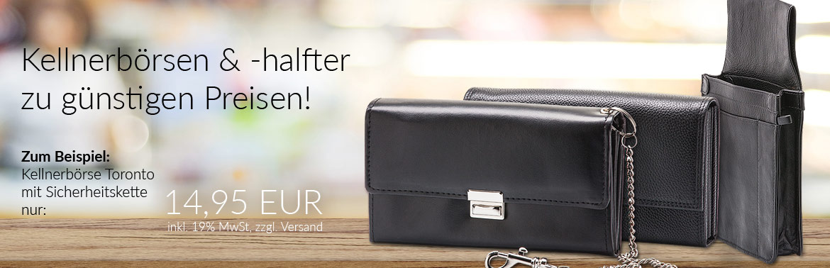 Kellnerbrsen und -halfter in Topqualitt